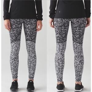 Lululemon Wunder Under Pant (Hi-Rise) Ice Breaker White Black